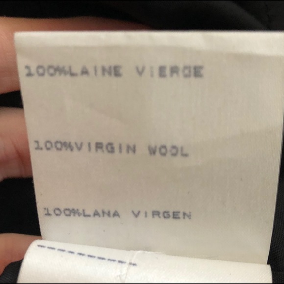 (SOLD) Vintage Italian Black Wool Boatneck Midi Dress - Picture 7 of 7